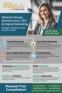 Flyer design for an online marketing and website design company