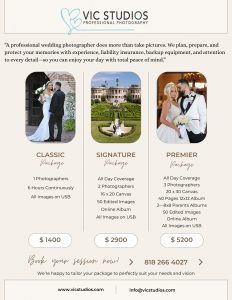 Wedding photography flyer design sample