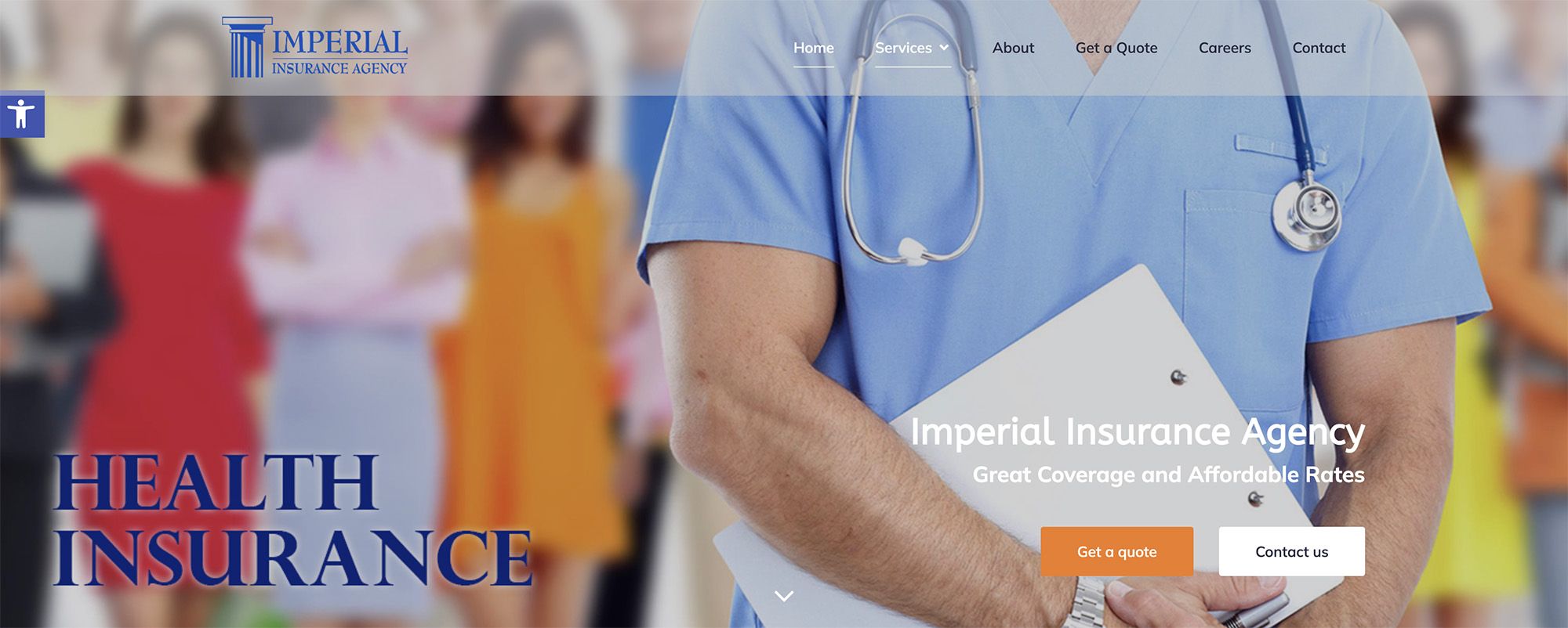 Website design sample, click to see the website